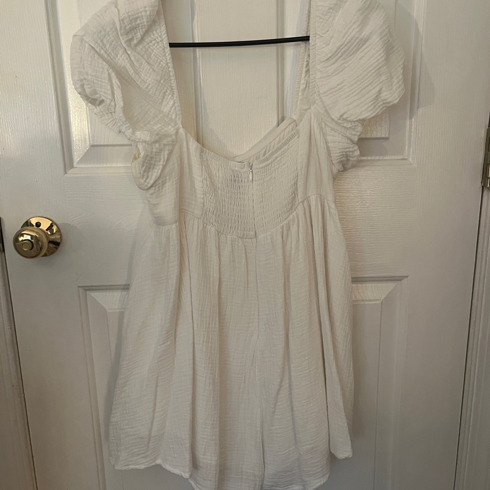 Princess Polly White Puff Sleeve Romper